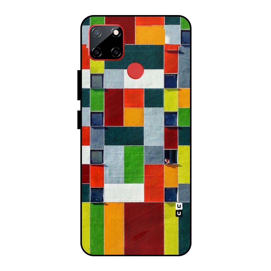 Block Color Design Metal Back Case for Realme C12