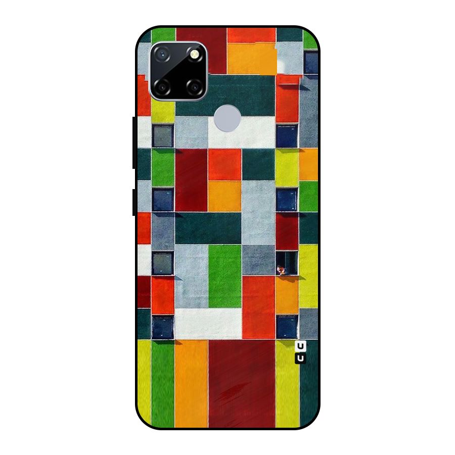 Block Color Design Metal Back Case for Realme Narzo 20
