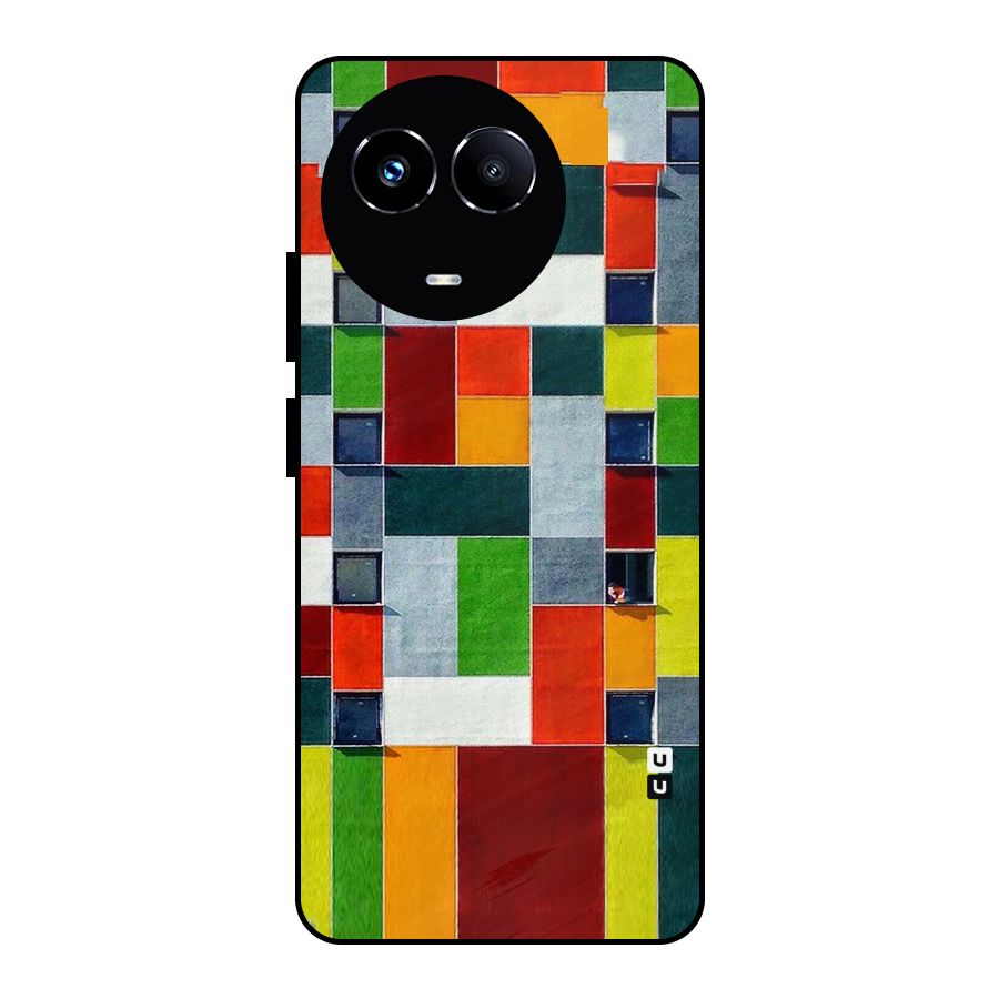 Block Color Design Metal Back Case for Realme Narzo 60X