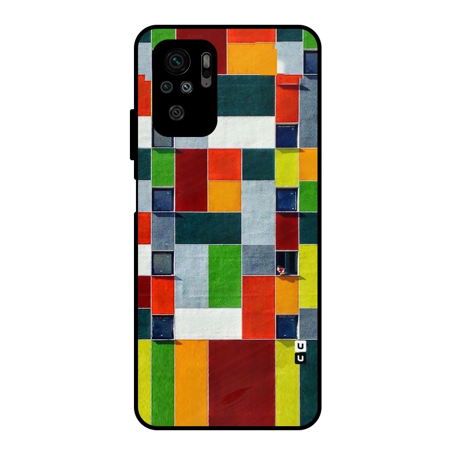 Block Color Design Metal Back Case for Redmi Note 10S