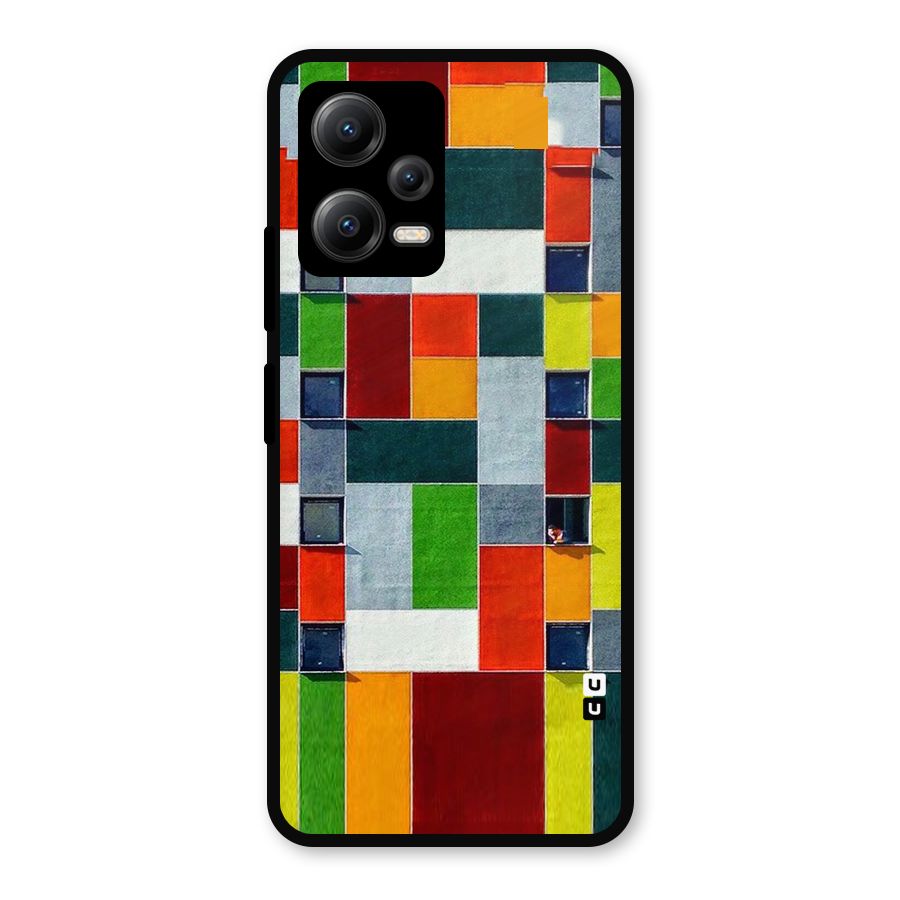 Block Color Design Metal Back Case for Redmi Note 12 5G