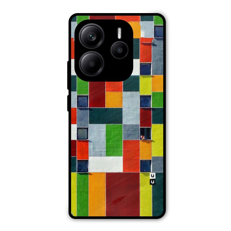 Block Color Design Metal Back Case for Redmi Note 14 5G