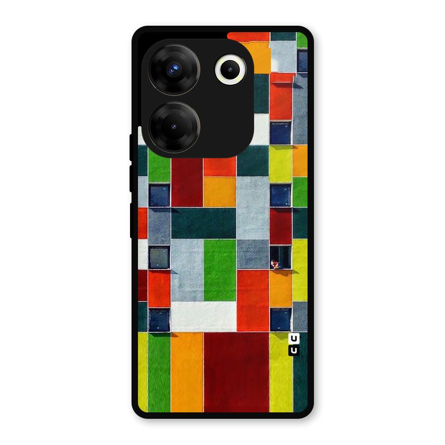 Block Color Design Metal Back Case for Tecno Camon 20