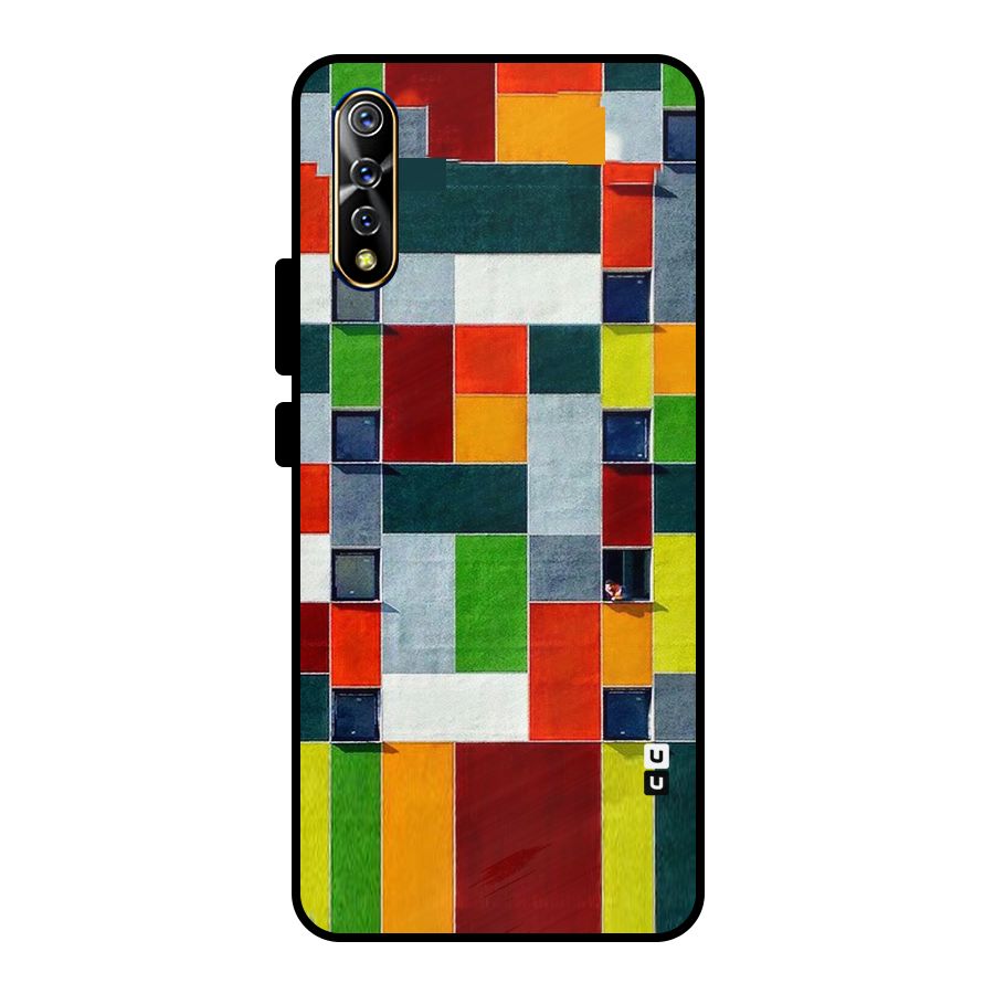 Block Color Design Metal Back Case for Vivo S1