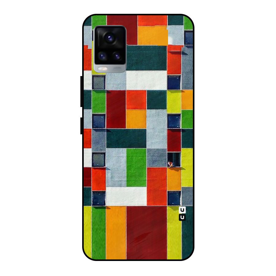 Block Color Design Metal Back Case for Vivo V20 2021