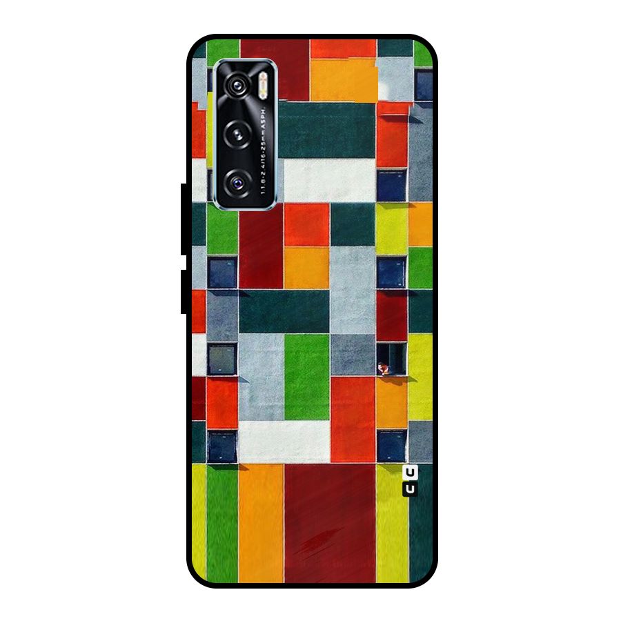 Block Color Design Metal Back Case for Vivo V20 SE