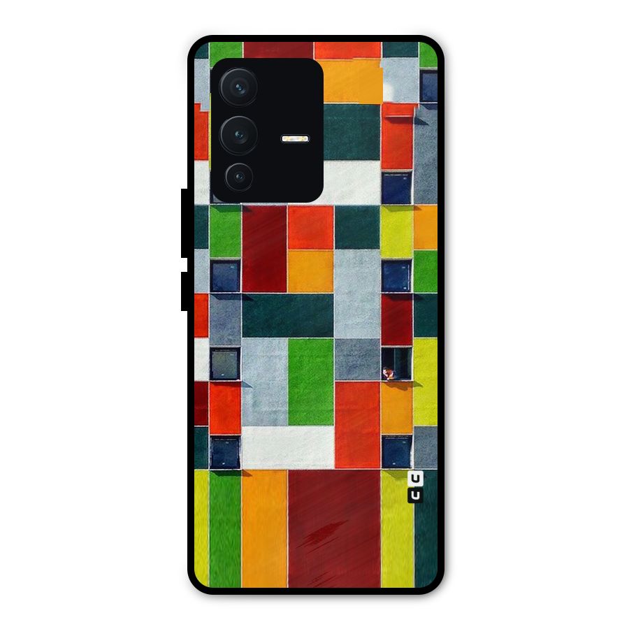 Block Color Design Metal Back Case for Vivo V23 Pro