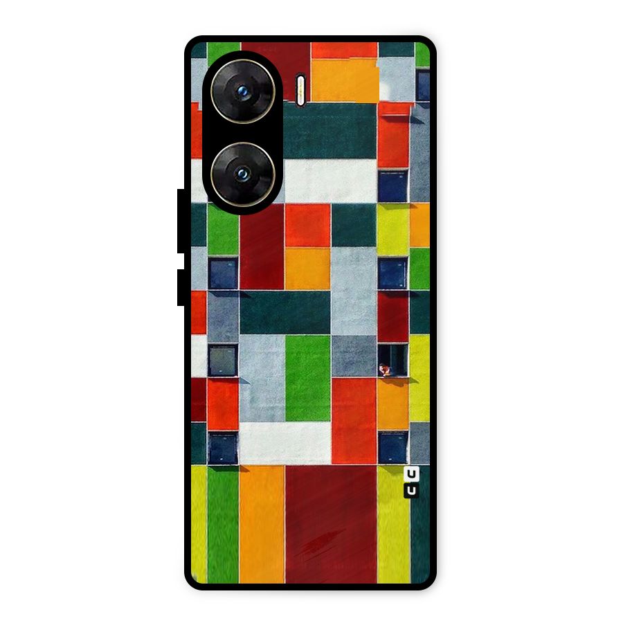 Block Color Design Metal Back Case for Vivo V29e