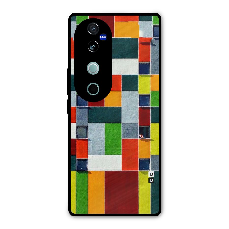 Block Color Design Metal Back Case for Vivo V40 Pro
