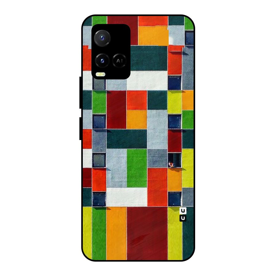 Block Color Design Metal Back Case for Vivo Y21T