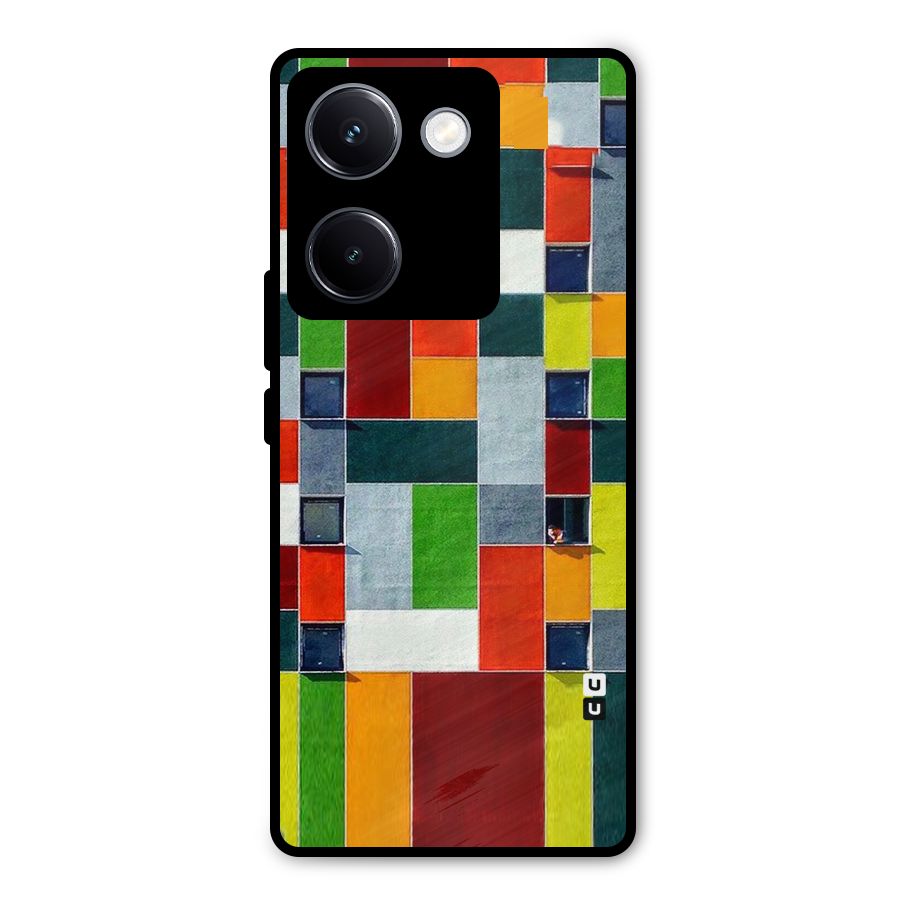 Block Color Design Metal Back Case for Vivo Y300 Plus