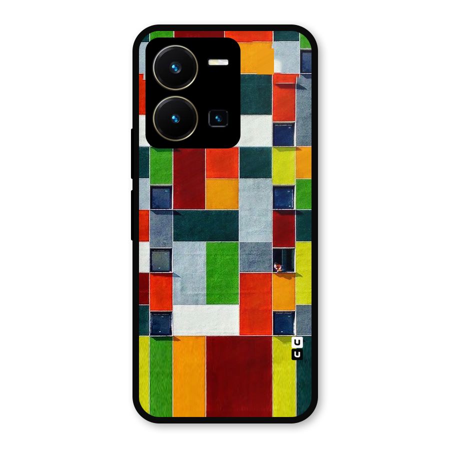 Block Color Design Metal Back Case for Vivo Y35