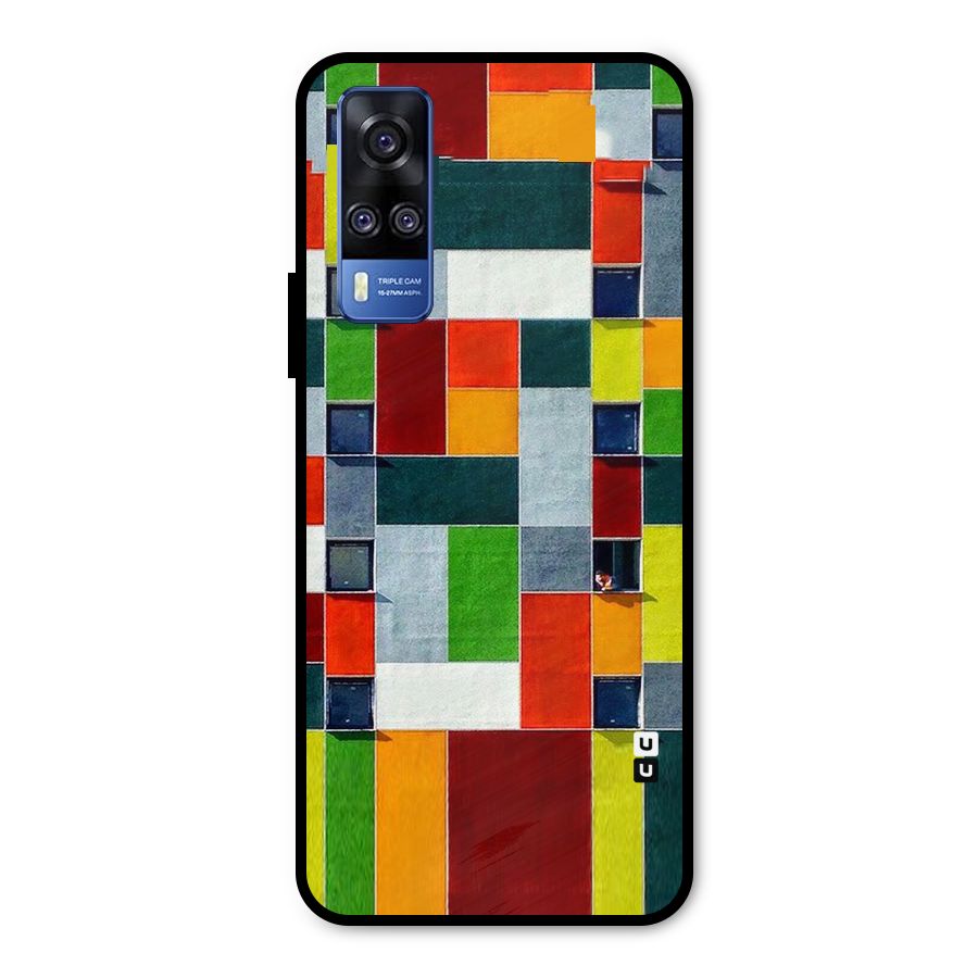 Block Color Design Metal Back Case for Vivo Y51A