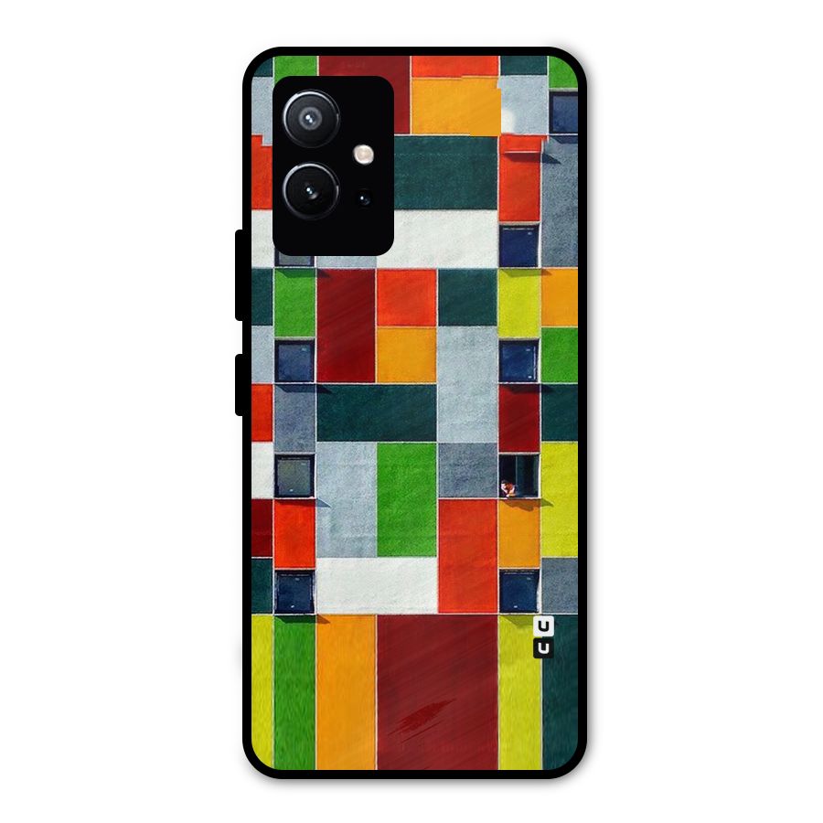Block Color Design Metal Back Case for Vivo Y75 5G