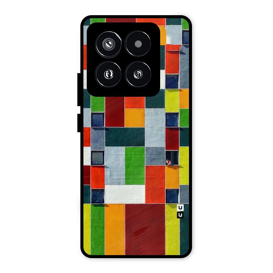 Block Color Design Metal Back Case for Xiaomi 14 Pro
