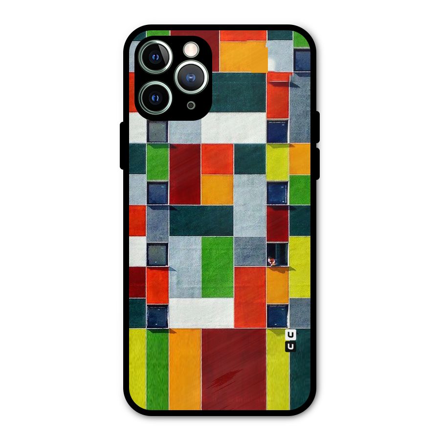 Block Color Design Metal Back Case for iPhone 11 Pro Max