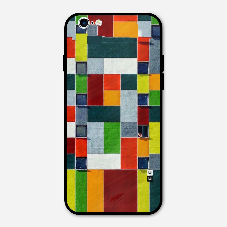 Block Color Design Metal Back Case for iPhone 6 6s