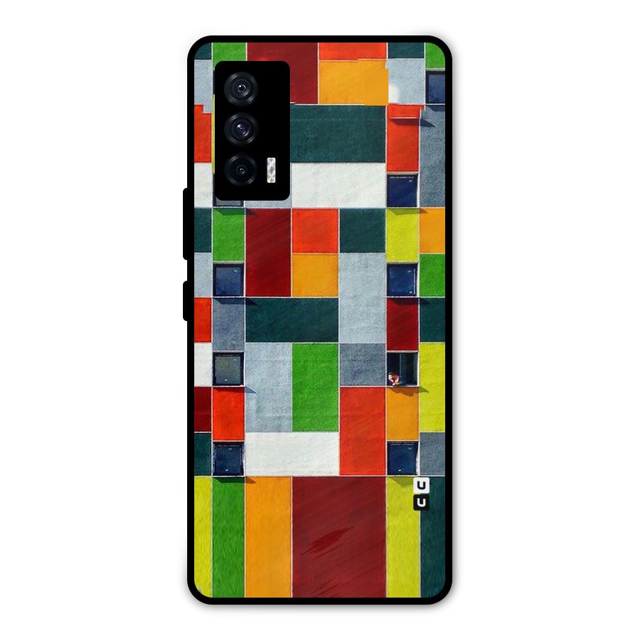 Block Color Design Metal Back Case for iQOO 7 5G