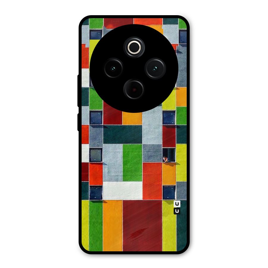 Block Color Design Metal Back Case for iQOO Z10