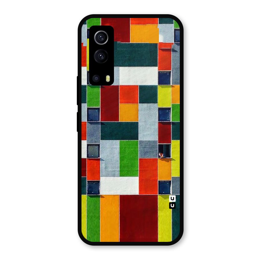 Block Color Design Metal Back Case for iQOO Z3