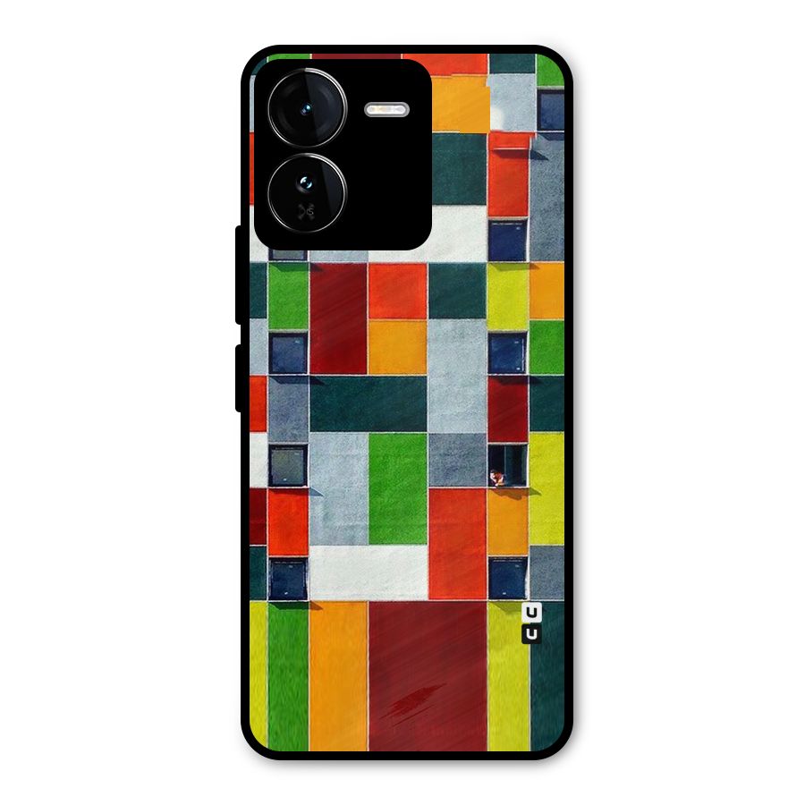 Block Color Design Metal Back Case for iQOO Z9