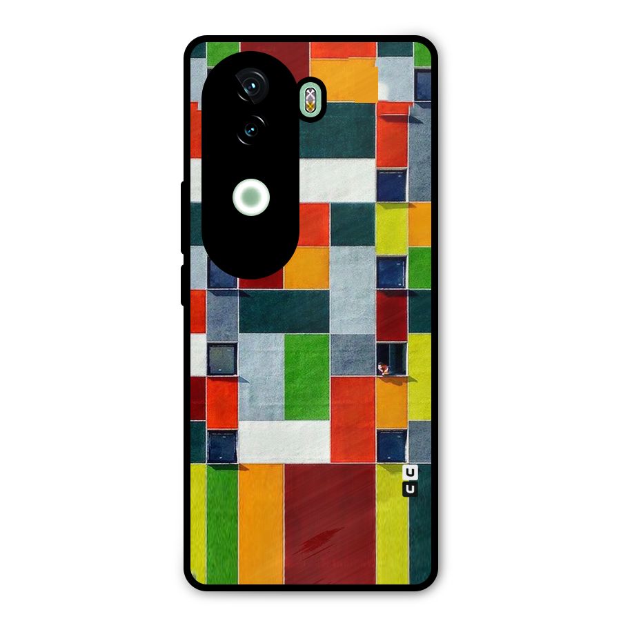 Block Color Design Metal Back Case for iQOO Z9s