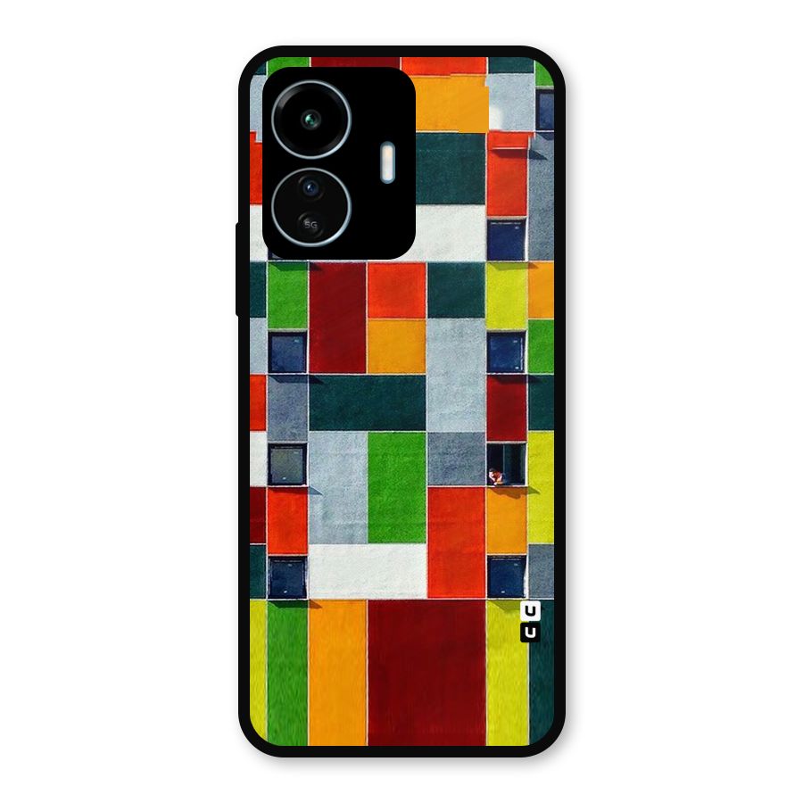 Block Color Design Metal Back Case for vivo iQOO Z6 Lite 5G
