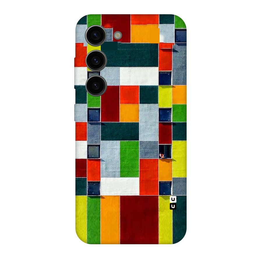 Block Color Design Original Polycarbonate Back Case for Galaxy S23