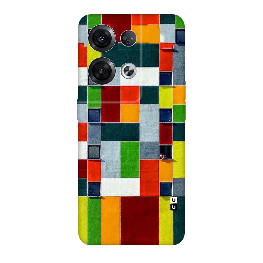 Block Color Design Original Polycarbonate Back Case for Oppo Reno8 Pro 5G