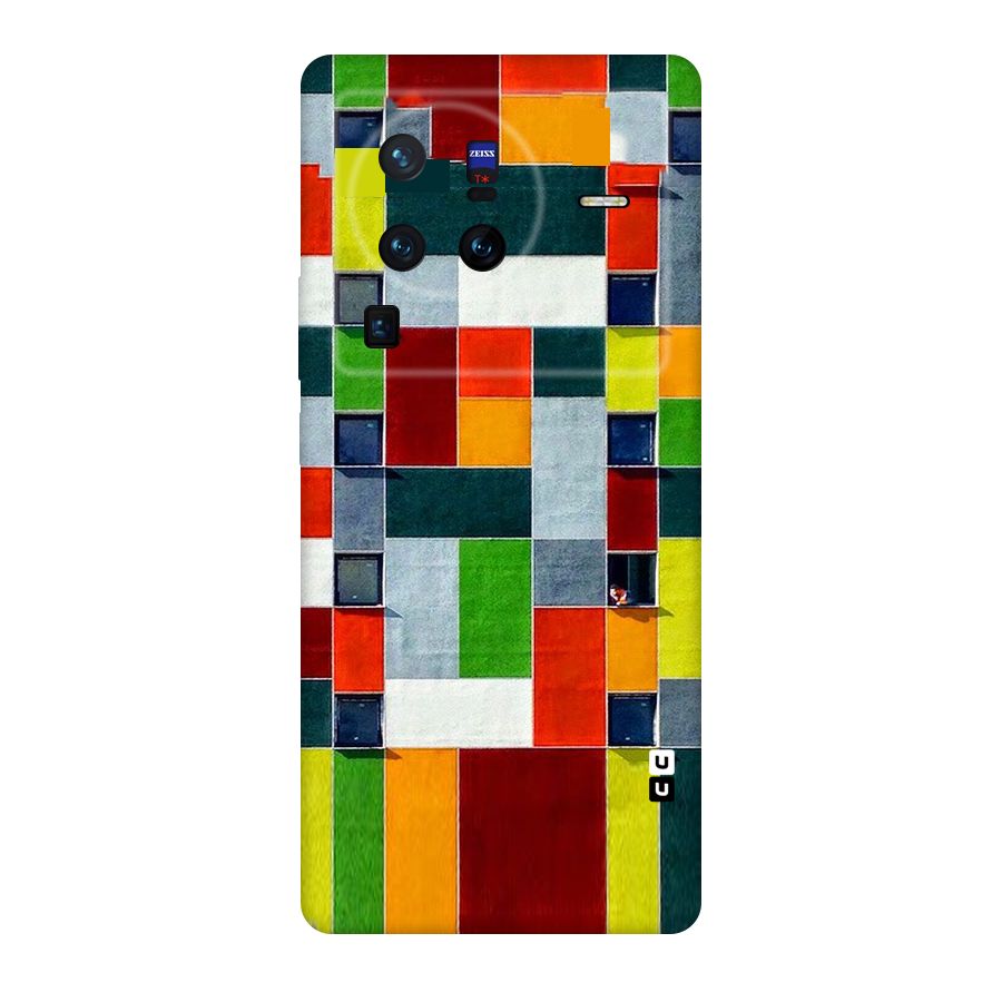 Block Color Design Original Polycarbonate Back Case for Vivo X80