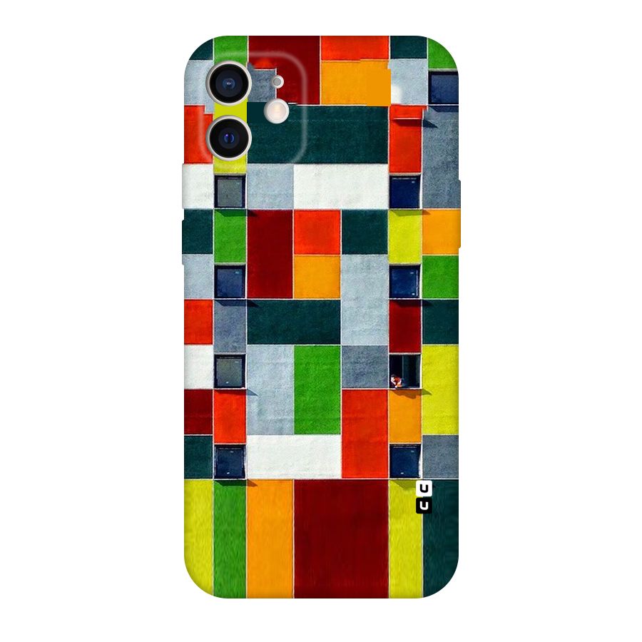 Block Color Design Original Polycarbonate Back Case for iPhone 12