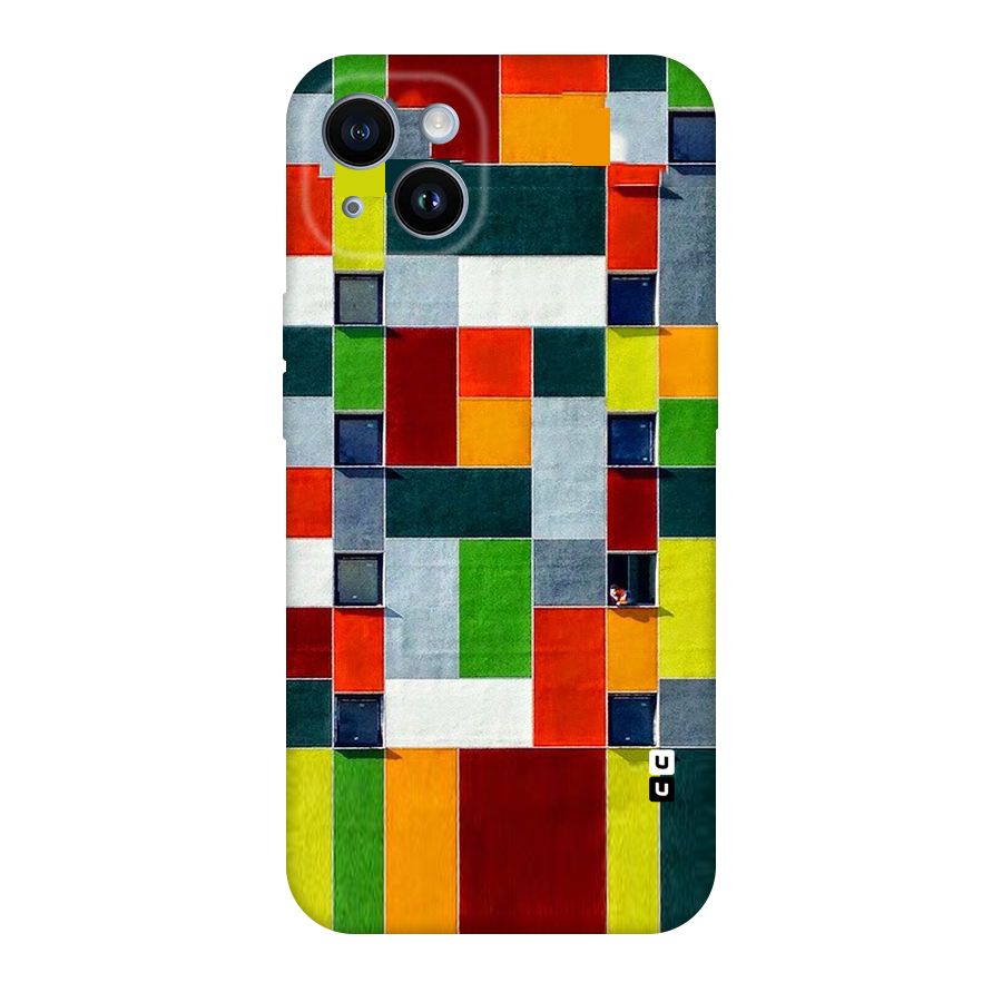Block Color Design Original Polycarbonate Back Case for iPhone 14