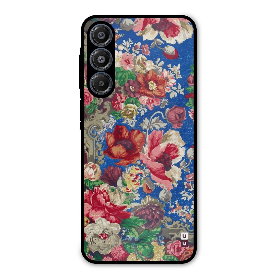 Block Printed Flowers Metal Back Case for Galaxy A16 5G