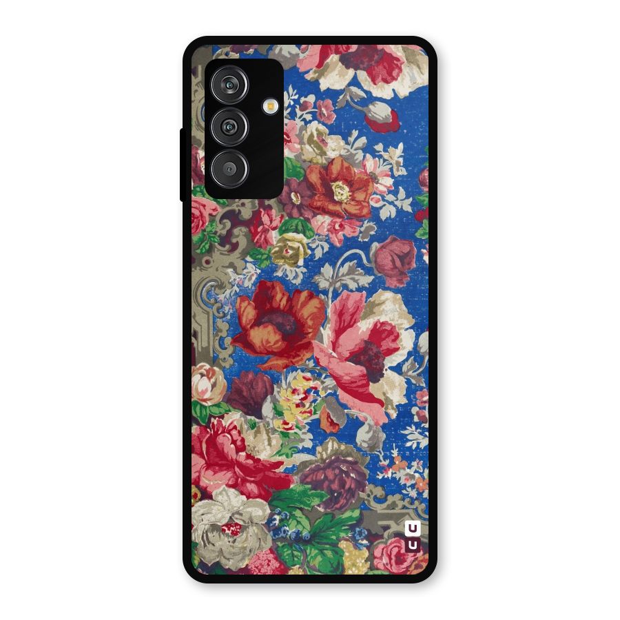 Block Printed Flowers Metal Back Case for Galaxy M13