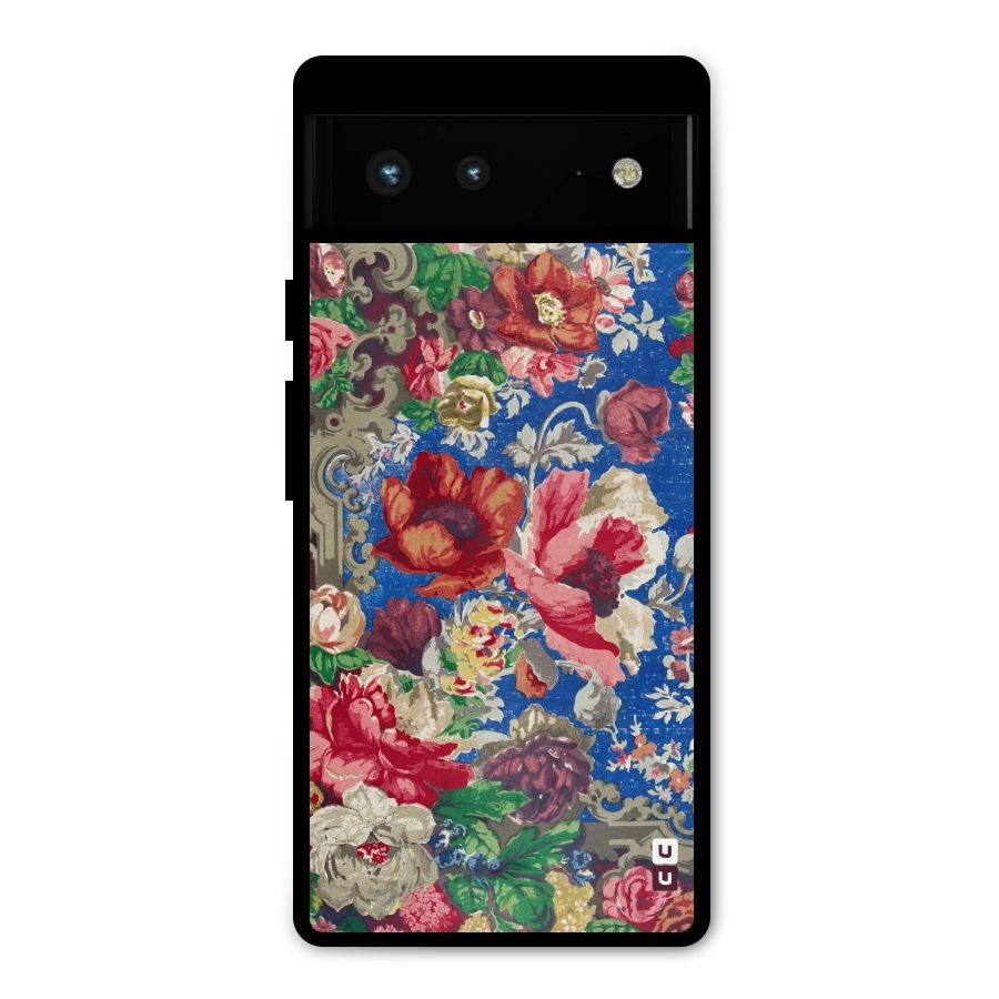 Block Printed Flowers Metal Back Case for Google Pixel 6