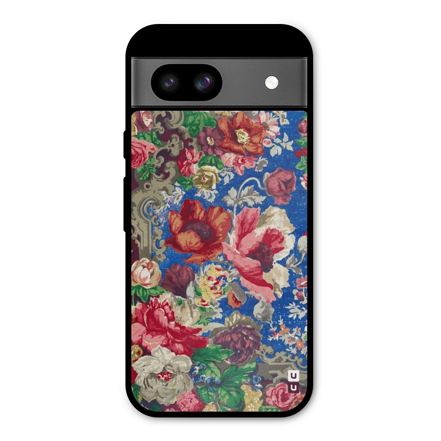 Block Printed Flowers Metal Back Case for Google Pixel 8a