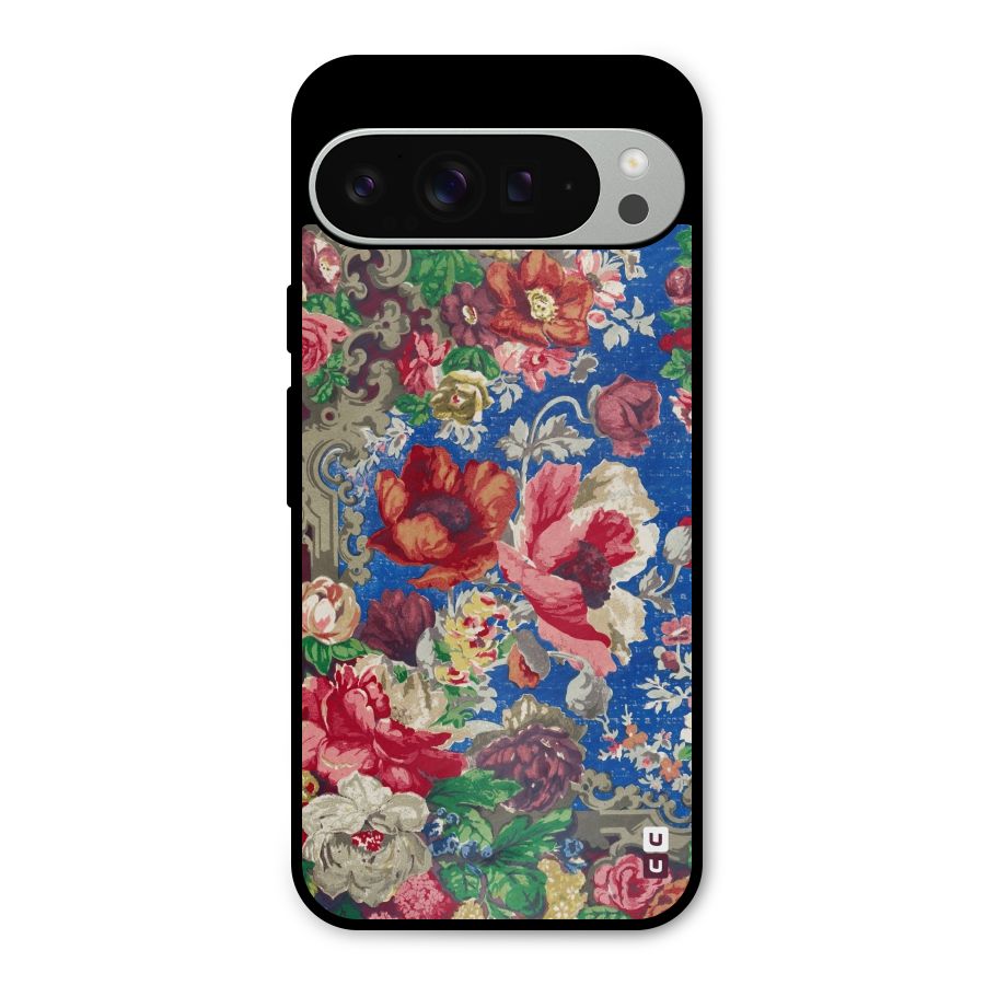 Block Printed Flowers Metal Back Case for Google Pixel 9 Pro XL