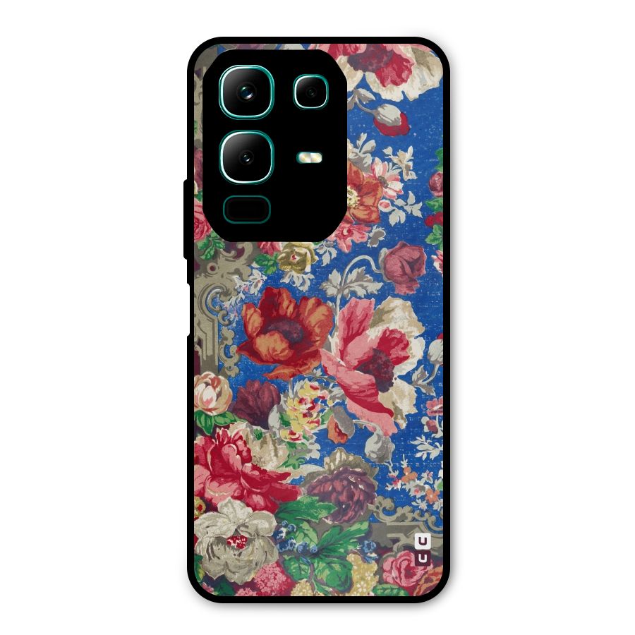 Block Printed Flowers Metal Back Case for Infinix Note 50x