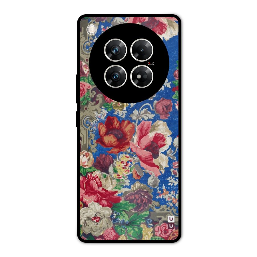 Block Printed Flowers Metal Back Case for Infinix Zero 40 5G