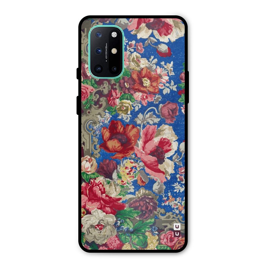 Block Printed Flowers Metal Back Case for OnePlus 8T