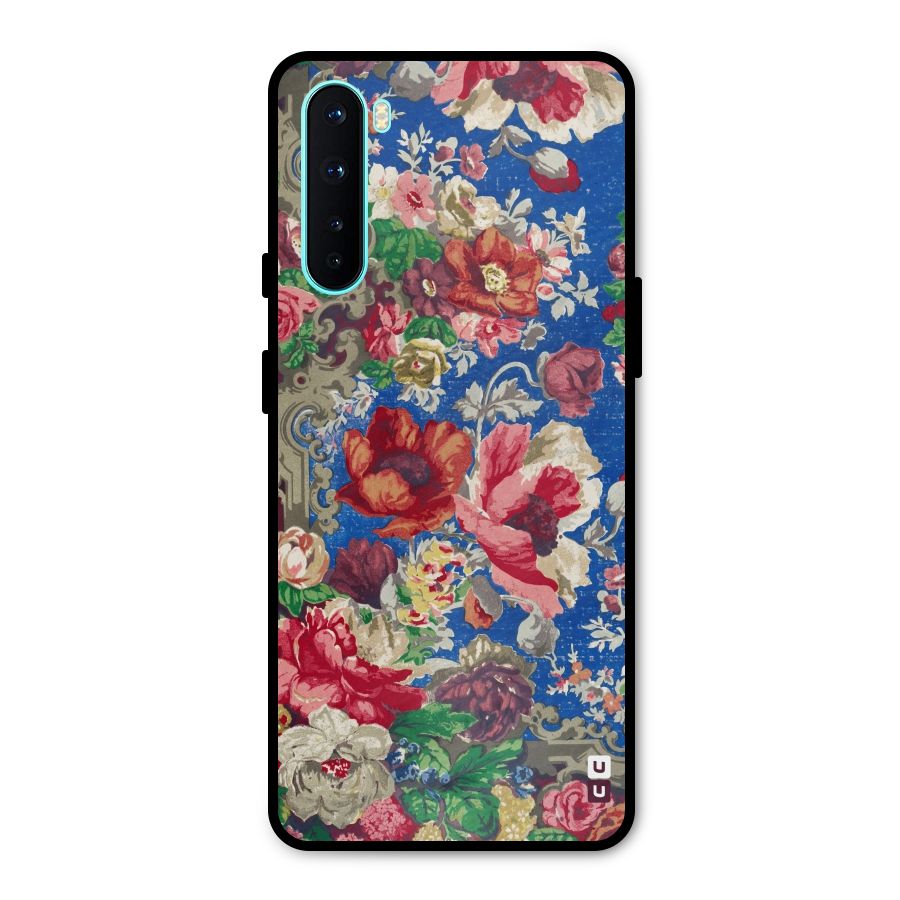 Block Printed Flowers Metal Back Case for OnePlus Nord