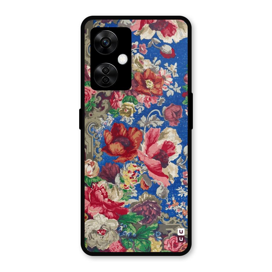 Block Printed Flowers Metal Back Case for OnePlus Nord CE 3 Lite