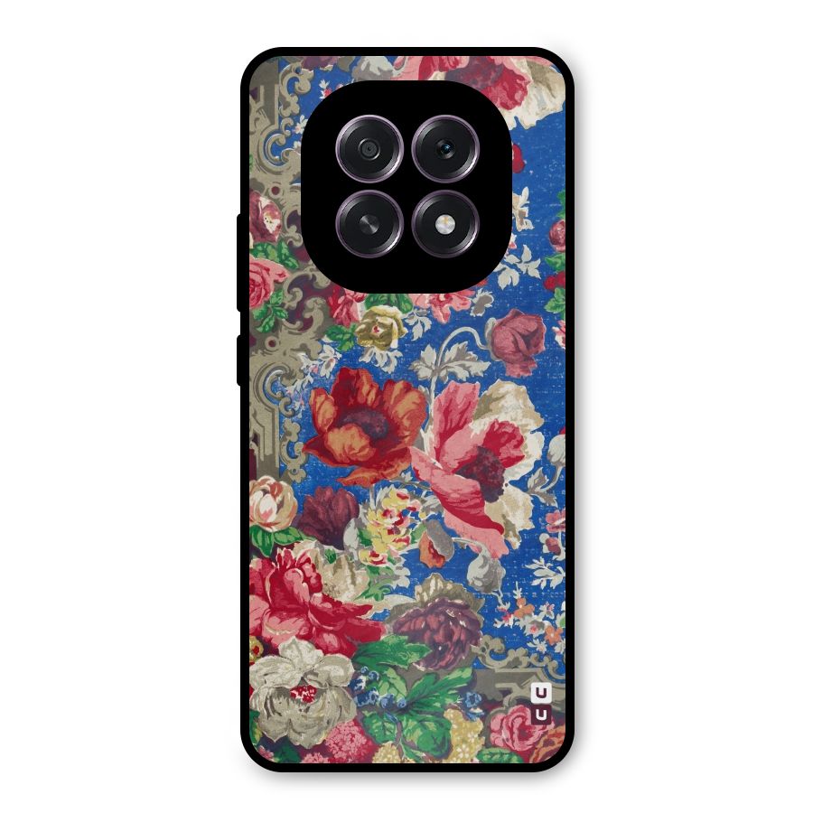 Block Printed Flowers Metal Back Case for Oppo F29