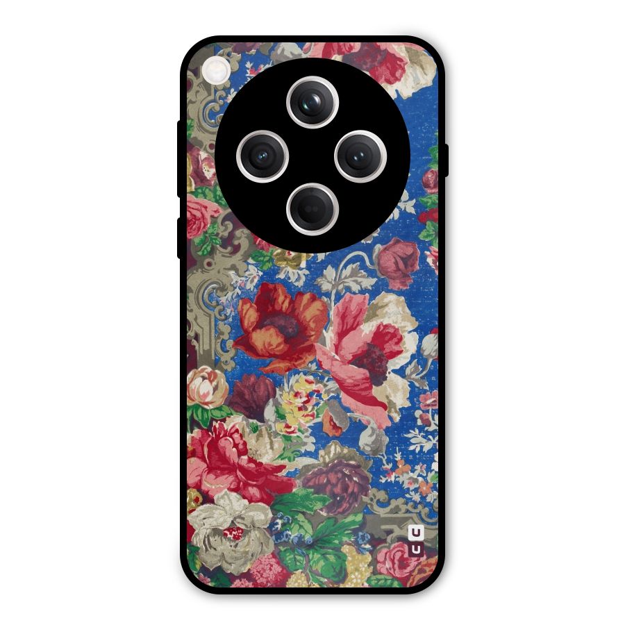 Block Printed Flowers Metal Back Case for Oppo Find X8