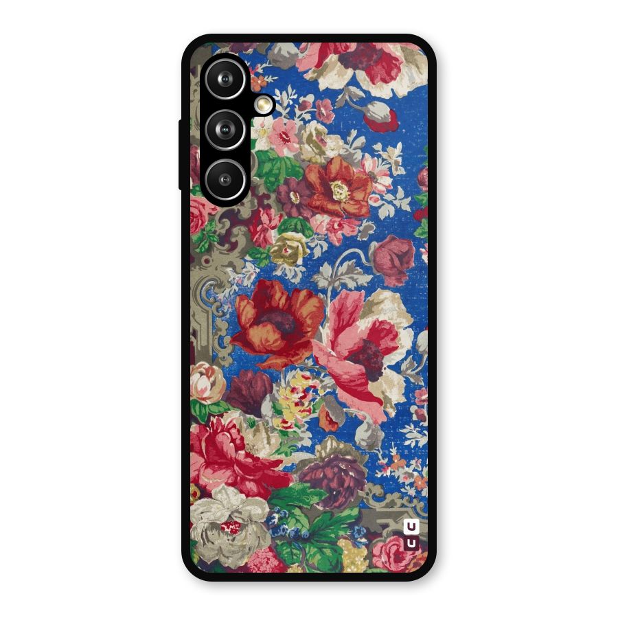 Block Printed Flowers Metal Back Case for Samsung Galaxy M54