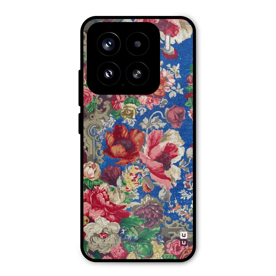 Block Printed Flowers Metal Back Case for Xiaomi 15