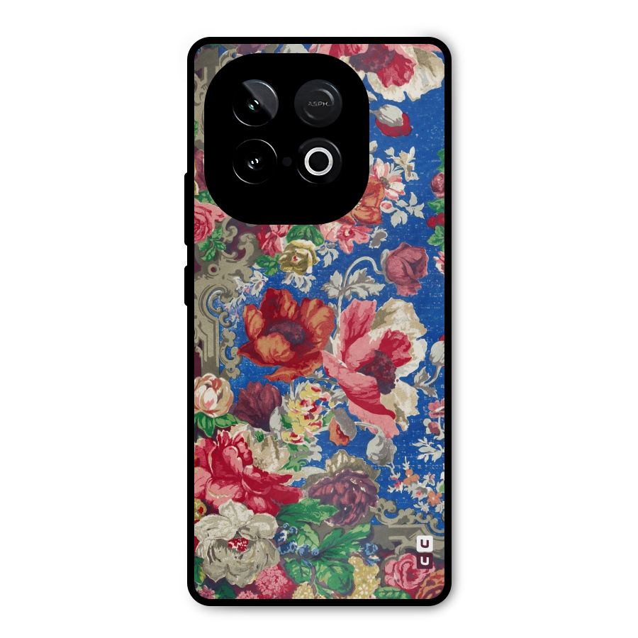 Block Printed Flowers Metal Back Case for iQOO Neo 10