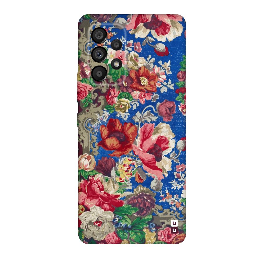 Block Printed Flowers Original Polycarbonate Back Case for Galaxy A53 5G