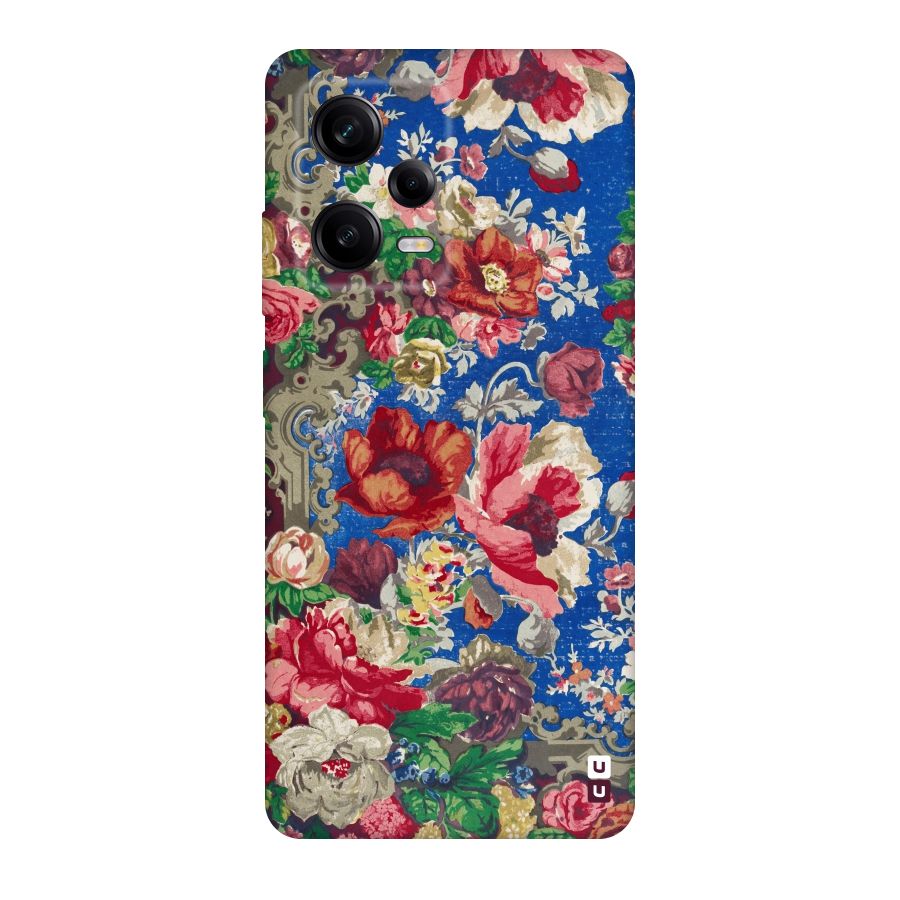 Block Printed Flowers Original Polycarbonate Back Case for Redmi Note 12 Pro