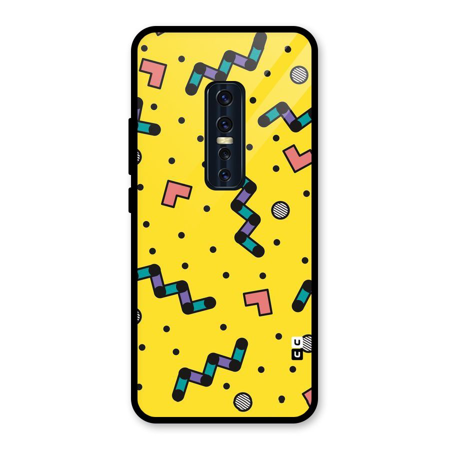 Block Shades Glass Back Case for Vivo V17 Pro